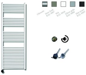 Sanicare Elektrische Design Radiator - 172 x 60 cm - 1127 Watt - thermostaat zwart linksonder - wit HRLEZ 601720/W