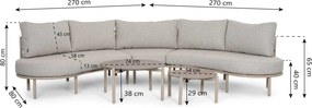 Loungeset tuin 5 personen Aluminium Zand/Beige  Lifestyle Garden Furniture Perla