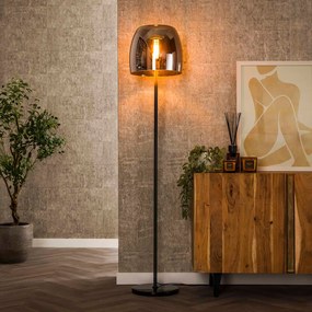 Moderne Vloerlamp Grijs Rook Glas