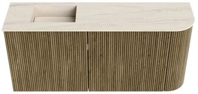 Mondiaz Joya DLux 90cm toiletmeubel ronding rechts dusk met wastafel faye links zonder kraangat meli