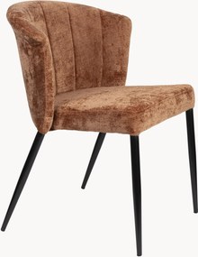 Gestoffeerde fluwelen eetkamerstoelen Georgia, 2-delig