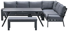 Garden Impressions Camilo lounge dining set 6-delig - donker grijs