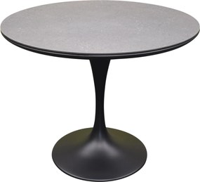 Flair dining tuintafel rond 90 cm antraciet keramiek