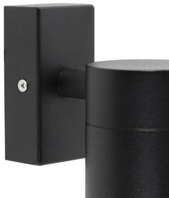 Set van 2 buitenwandlamp zwart RVS IP44 - Solo Modern GU10 IP44 Buitenverlichting cilinder / rond