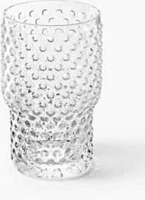Mondgeblazen longdrinkglas Vetro met reliëfpatroon, 4-delig