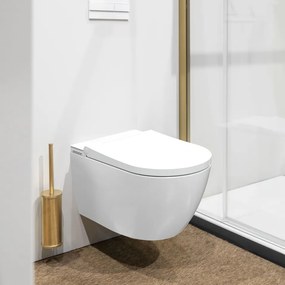 Plieger Capri randloze douche wc met softclose zitting wit glans