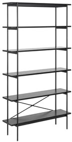 Zwarte Plankenkast - 94x27x172cm.