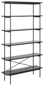 Zwarte Plankenkast - 94x27x172cm.
