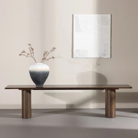 Bank Met Cilindervormige Poten Mocca