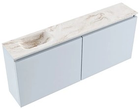 Mondiaz Ture DLux toiletmeubel 120cm clay met wastafel frappe links zonder kraangat