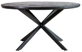Eleonora Steven Ronde Eettafel Zwart Hout 140 Cm - 140 X 140cm.