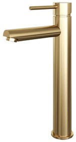Brauer Gold Edition ColdStart verhoogde wastafelkraan energy-saving model A messing geborsteld PVD