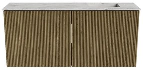 Mondiaz Joya DLux 90cm toiletmeubel dusk met wastafel faye rechts 1 kraangat glace
