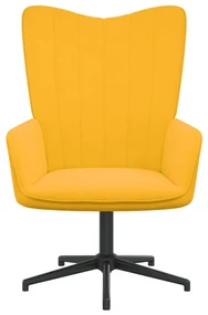 vidaXL Relaxstoel fluweel mosterdgeel