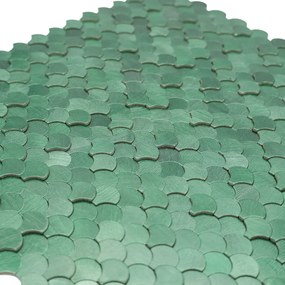 Zelfklevende Mozaïektegels Metaal | Visschub Donkergroen | 28,8×29,8 cm | Keuken, Bad &amp; WC