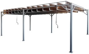 Antraciet terraspergola Paros 3x6m Tuinpunt