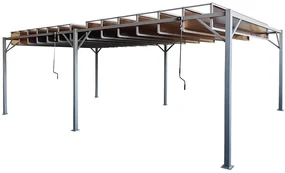 Antraciet terraspergola Paros 3x6m Tuinpunt