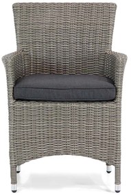 Tuinset Ronde Tuintafel 2 personen 70 cm Wicker Grijs  Garden Collections Dublin/Bolton