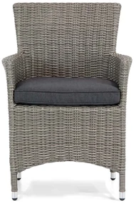 Tuinset 6 personen 240 cm Wicker Grijs Garden Collections Dublin/Valley