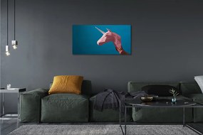 Foto op canvas Roze eenhoorn origami 100x50 cm