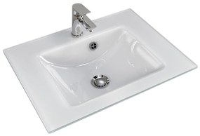 Saniclear Aken glazen wastafel 60cm met kraangat