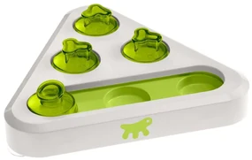Ferplast kattenspeelgoed Triangel 24,5 x 22 cm wit/groen