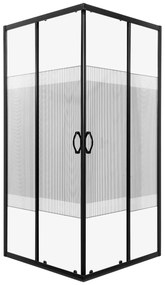 Kerra Xenia douchecabine met schuifdeur 90x90cm zwart mat
