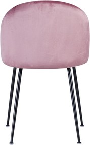 Set 4 Black Dalnia Fluwelen Stoelen