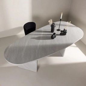 Organische Eettafel Groot Wit - 220 X 100cm.