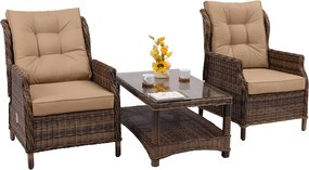 Malaga Terrasmeubelset brons Garden Point