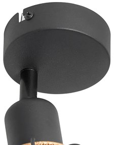 Design plafondlamp zwart met goud - Noud