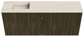 Mondiaz Joya DLux 100cm toiletmeubel shadow met wastafel faye links 1 kraangat meli