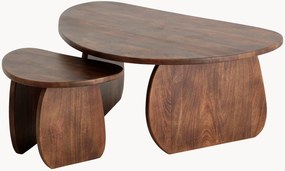Salontafelset Mushroom van mangohout, 2-delig