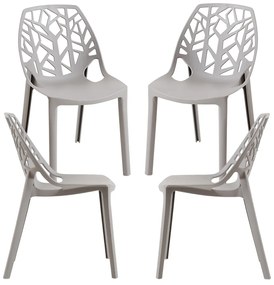 Pak 4 Polypropyleen Hissar Stoelen