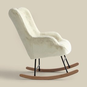 Schommelstoel Babykamer Creme Bont