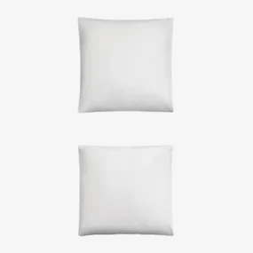 Set Van 2 Sampras Satijnen Kussenslopen Met Een Draaddichtheid Van 300 Wit & 60 X 60 Cm - Sklum