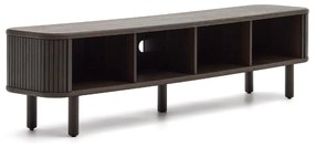 Kave Home Mailen Houten Tv-meubel Met Latjes Schuifdeuren 200 Cm Bruin - 200x40x50cm.