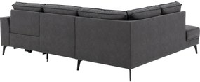 Goossens Hoekbank Larisse Met Relaxfunctie antraciet, microvezel, modern design