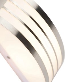 Moderne wandlamp staal RVS IP44 - Sapphire Deluxe