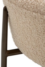Dan-Form Orbit Ronde Poef Boucle Frosted Almond Shimmer