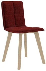 vidaXL Eetkamerstoelen 4 st stof wijnrood