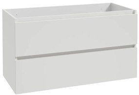 Fontana Dark Emperador badkamermeubel mat wit 100cm met kraangat