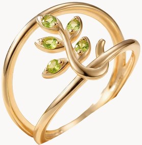 Vergulde ring Ella met zirkonia