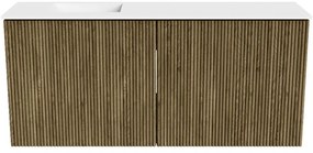 Mondiaz Joya 90cm toiletmeubel dusk met wastafel faye links zonder kraangat talc