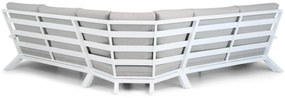 Hoek loungeset 6 personen Aluminium Wit  Santika Furniture Santika Cinta