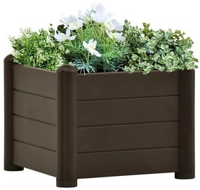 vidaXL Plantenbak verhoogd 43x43x35 cm PP mokka