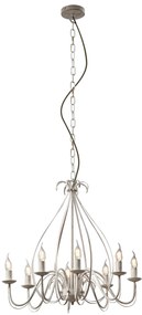 Eettafel / Eetkamer Klassieke kroonluchter crème 8-lichts - Giuseppe Klassiek / Antiek, Landelijk / Rustiek E14 rond Binnenverlichting Lamp
