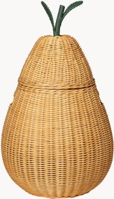 Handgemaakte rotan opbergmand Pear voor kinderen