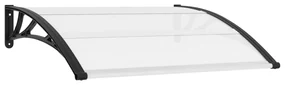 vidaXL Deurluifel 120x80 cm PC zwart en transparant