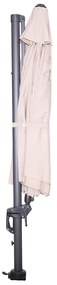 Garden Impressions Hawaii zweefparasol Ø350 cm - frame carbon black - doek ecru